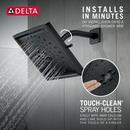 Delta Faucet Matte Black Multi Function Full Body, H2Okinetic&reg; and Pause Showerhead 