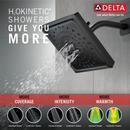 Delta Faucet Matte Black Multi Function Full Body, H2Okinetic&reg; and Pause Showerhead 