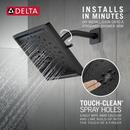 Delta Faucet Matte Black Multi Function Full Body, H2Okinetic&reg; and Pause Showerhead 