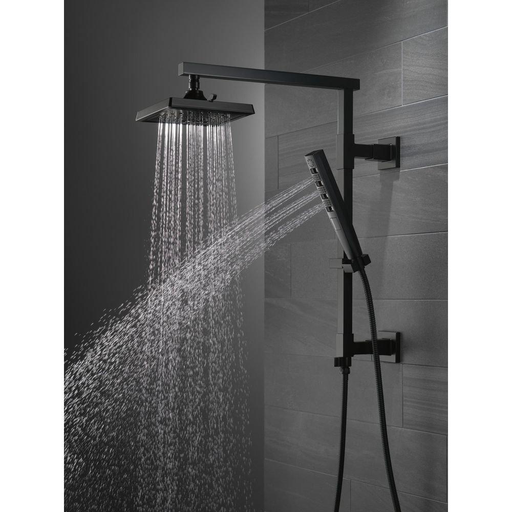 Delta Faucet Matte Black Multi Function Full Body, H2Okinetic&reg; and Pause Showerhead 
