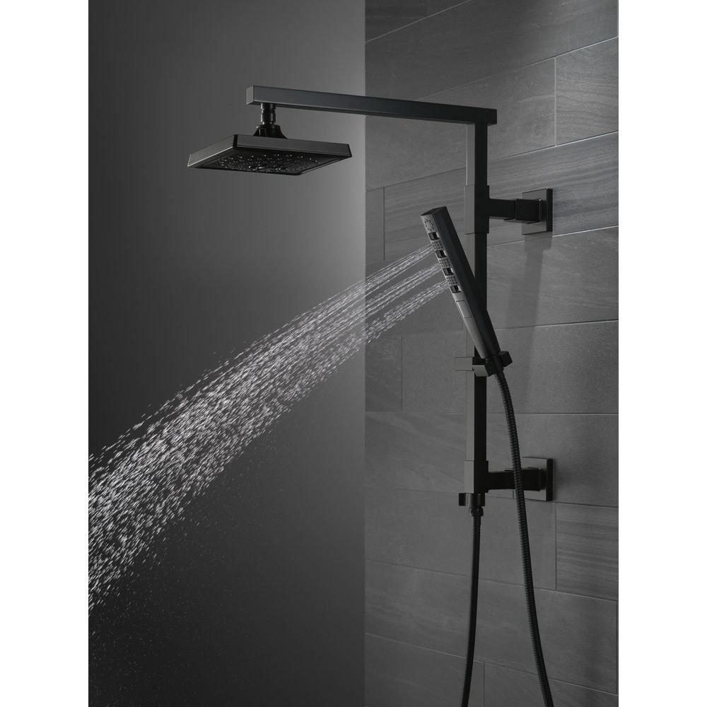 Delta Faucet Matte Black Multi Function Full Body, H2Okinetic&reg; and Pause Showerhead 