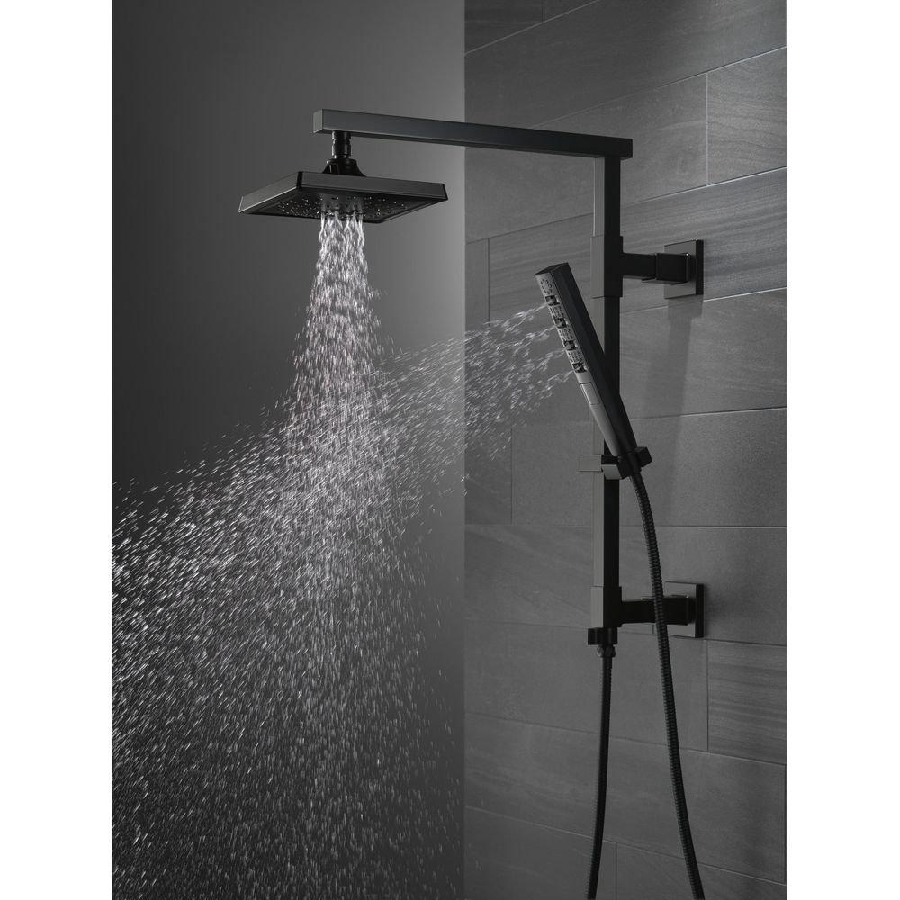 Delta Faucet Matte Black Multi Function Full Body, H2Okinetic&reg; and Pause Showerhead 