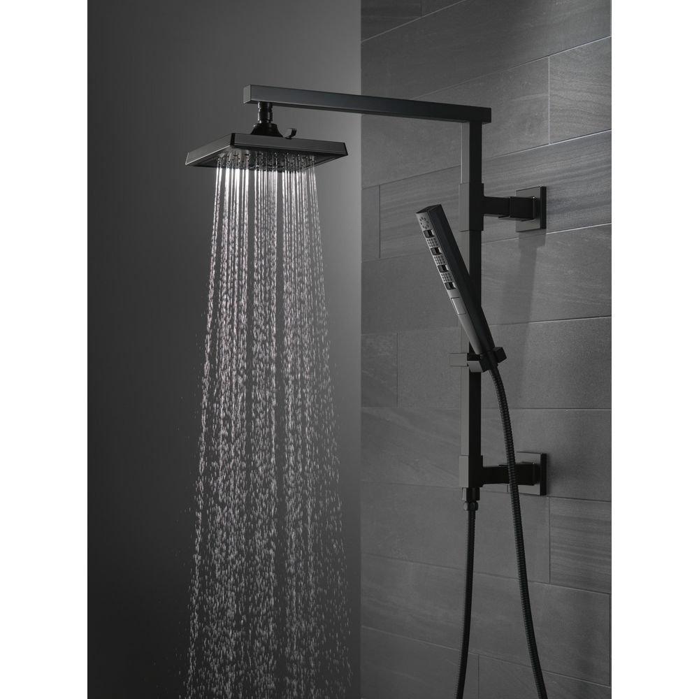 Delta Faucet Matte Black Multi Function Full Body, H2Okinetic&reg; and Pause Showerhead 