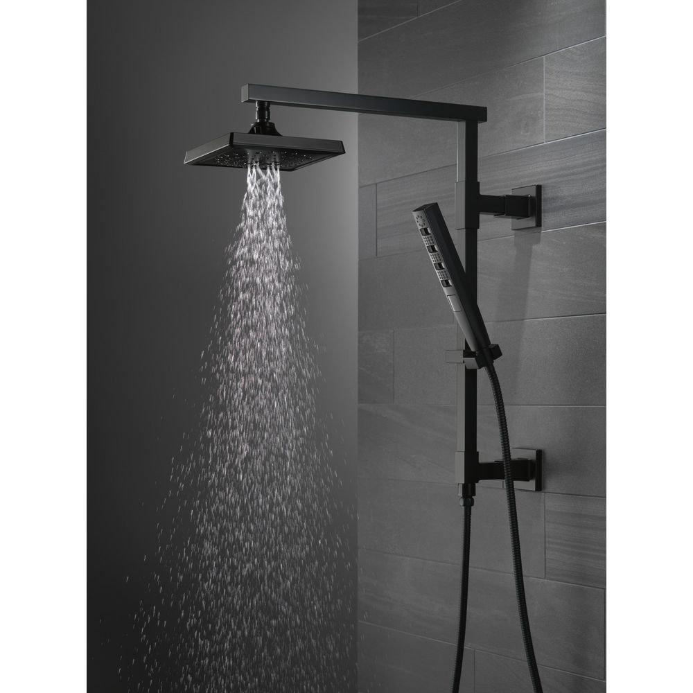 Delta Faucet Matte Black Multi Function Full Body, H2Okinetic&reg; and Pause Showerhead 