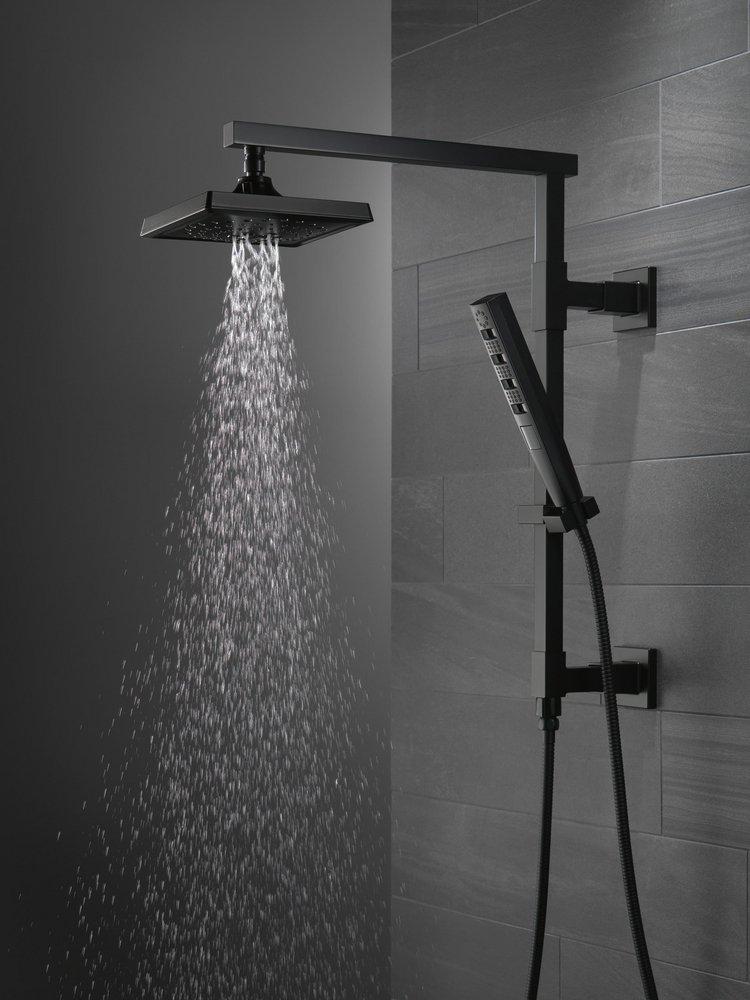 Delta Faucet Matte Black Multi Function Full Body, H2Okinetic&reg; and Pause Showerhead 