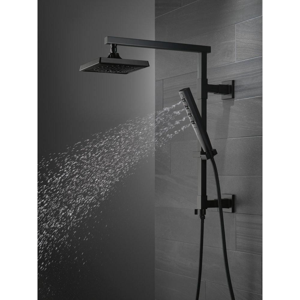 Delta Faucet Matte Black Multi Function Full Body, H2Okinetic&reg; and Pause Showerhead 