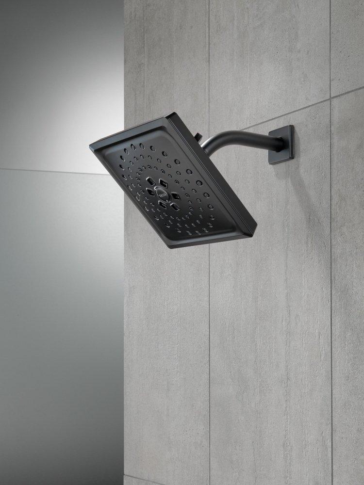 Delta Faucet Matte Black Multi Function Full Body, H2Okinetic&reg; and Pause Showerhead 
