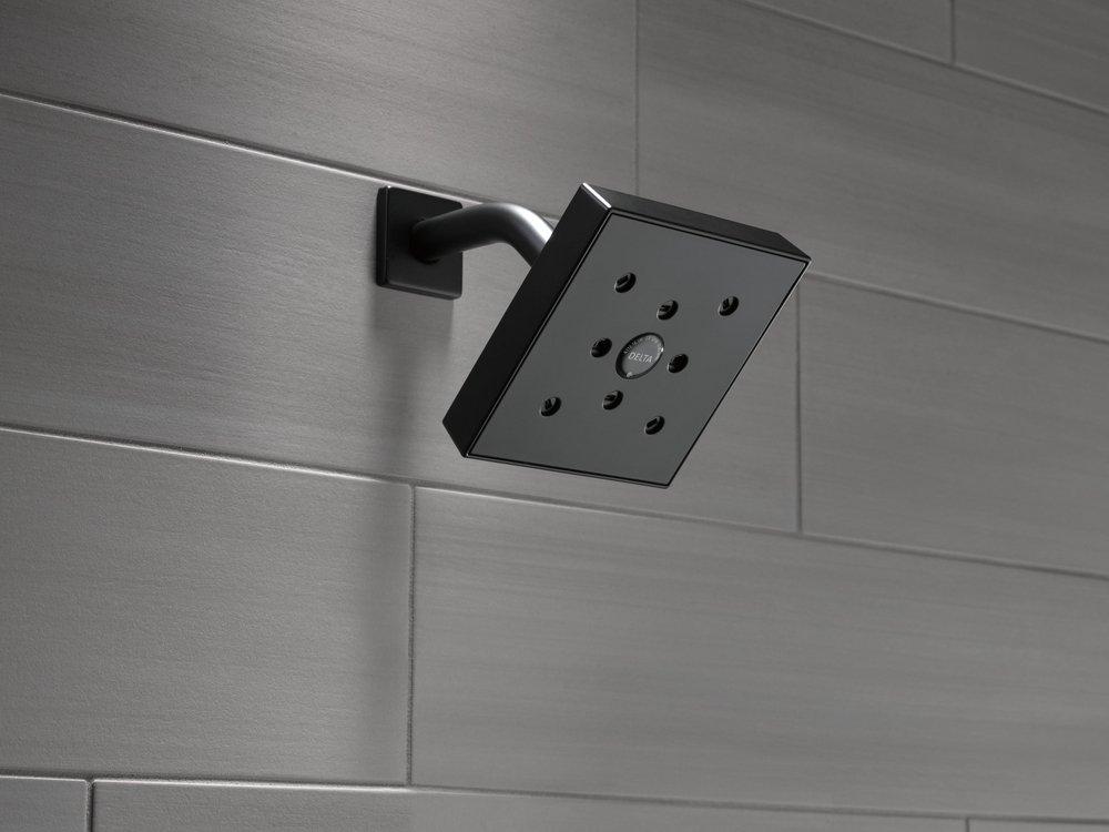 Delta Faucet Matte Black Single Function H2Okinetic® Showerhead 