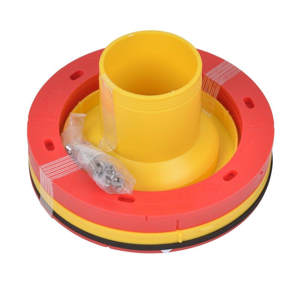 Oatey&reg; Yellow 1/4 x 1-5/8 in. Closet Flange with Test Cap 