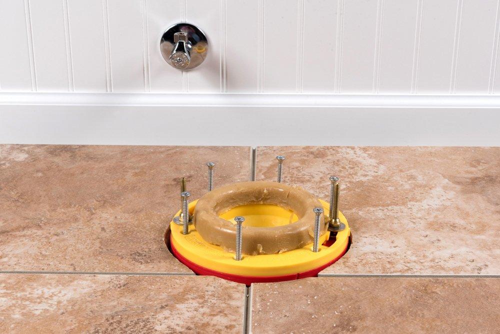 Oatey&reg; Yellow 1/4 x 1-5/8 in. Closet Flange with Test Cap 
