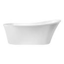 Miseno White/Polished Chrome 70-1/6 x 34-1/4 in. Acrylic Freestanding Bathtub with Reversible Drain 
