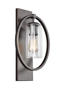 6 in. 60W 1-Light Medium E-26 Wall Sconce in Antique Bronze