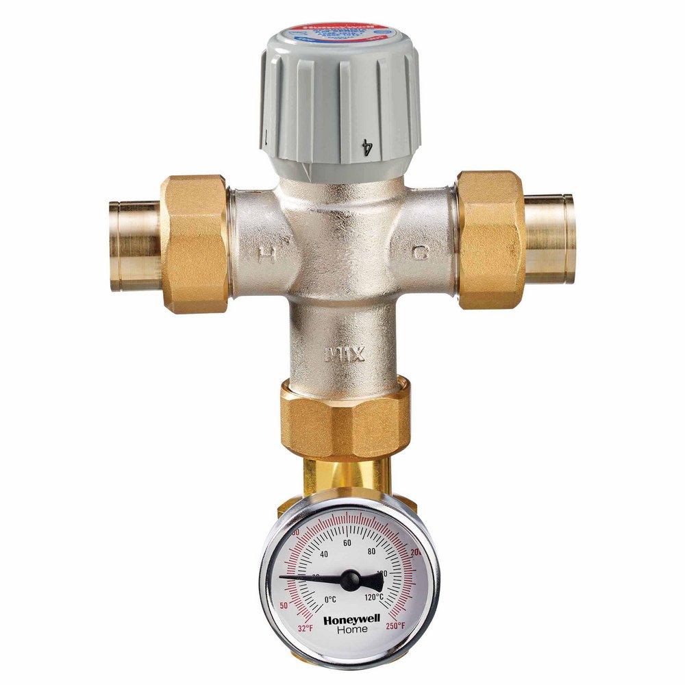 Resideo Metallic Union Sweat Thermostat Mixing Valve 