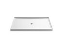 KOHLER White Single Threshold Shower Base with Center Hand Drain 