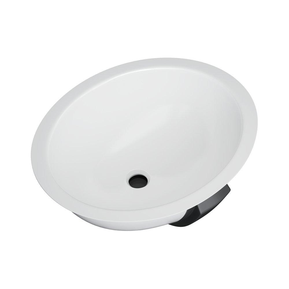 PROFLO&reg; White Enameled Steel Self-Rimming Oval Lavatory Sink 