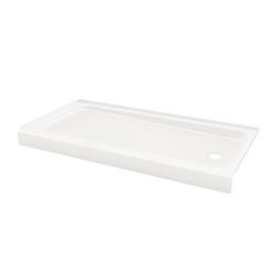 60 in. x 30 in. Shower Base with Right Drain in White