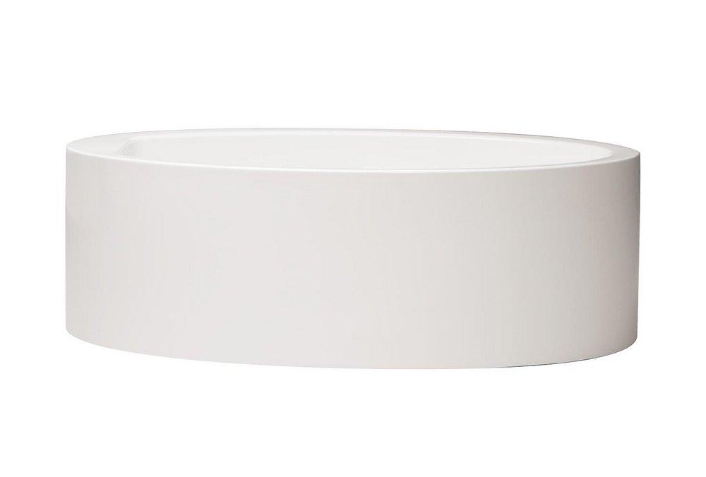 Hydro Systems White 60 x 32 in. Acrylic and FRP Freestanding Oval Bathtub with End Drain 