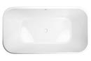 Hydro Systems Biscuit Solid Surface Freestanding Rectangle Bathtub with Center Drain 