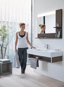 Duravit White 3-Hole 1-Bowl Wall Mount Lavatory Sink with Overflow and Tap Platform 