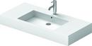 3-Hole 1-Bowl Wall Mount Lavatory Sink with Overflow and Tap Platform in White Alpin