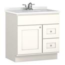 Bertch Cabinet White 30 x 21 x 34-1/2 in. Floor Mount Vanity with 1-Door and 2-Drawer 