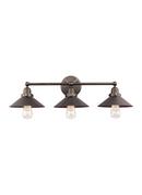 Feiss Antique Bronze 75W 3-Light Vanity Fixture 