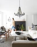 Visual Comfort & Co. Studio Dark Weathered Zinc/Driftwood Grey 60W 6-Light Chandelier 