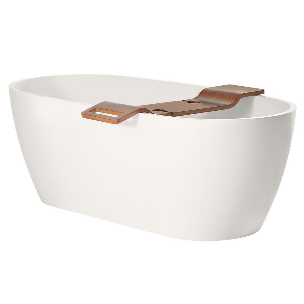 Signature Hardware White 66 x 32 in. Freestanding Bathtub with Center Drain 