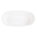 Signature Hardware White 66 x 32 in. Freestanding Bathtub with Center Drain 