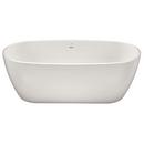 Signature Hardware White 66 x 32 in. Freestanding Bathtub with Center Drain 