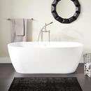 Signature Hardware White 66 x 32 in. Freestanding Bathtub with Center Drain 