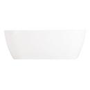 Signature Hardware White 66 x 32 in. Freestanding Solid Surface Soaker Bathtub with Center Drain 