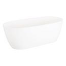 Signature Hardware White 66 x 32 in. Freestanding Solid Surface Soaker Bathtub with Center Drain 