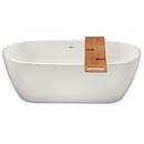 Signature Hardware White 66 x 32 in. Freestanding Bathtub with Center Drain 