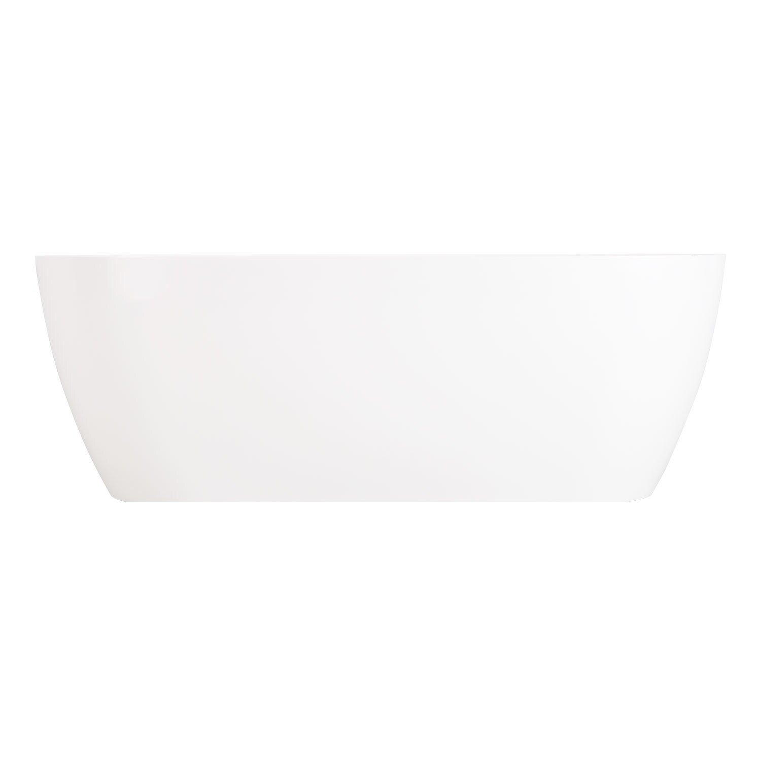 Signature Hardware White 66 x 32 in. Freestanding Bathtub with Center Drain 