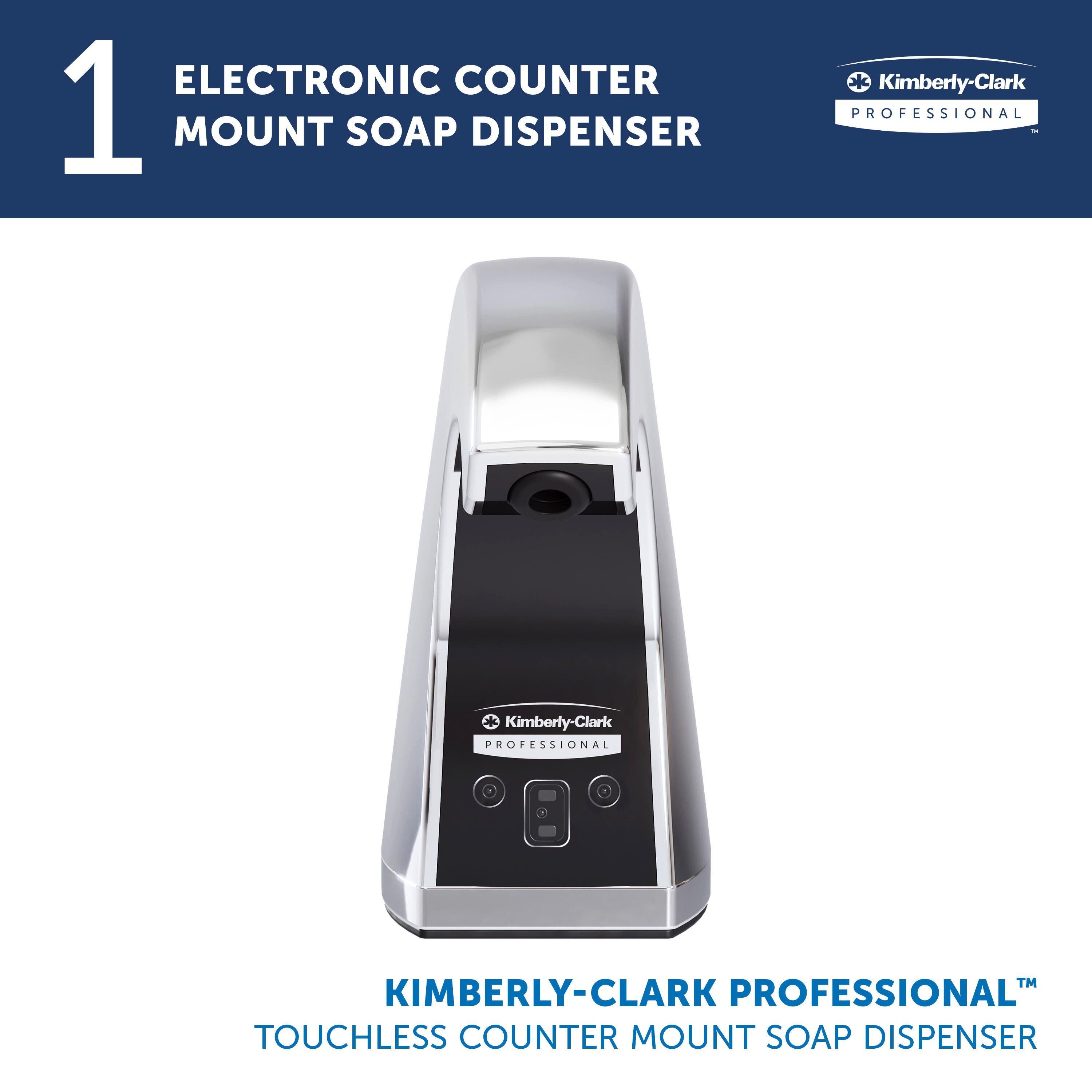 Kimberly-Clark Professional&trade; Chrome 1.5 L Deck Mount Stainless Steel Electronic Skin Care Dispenser 