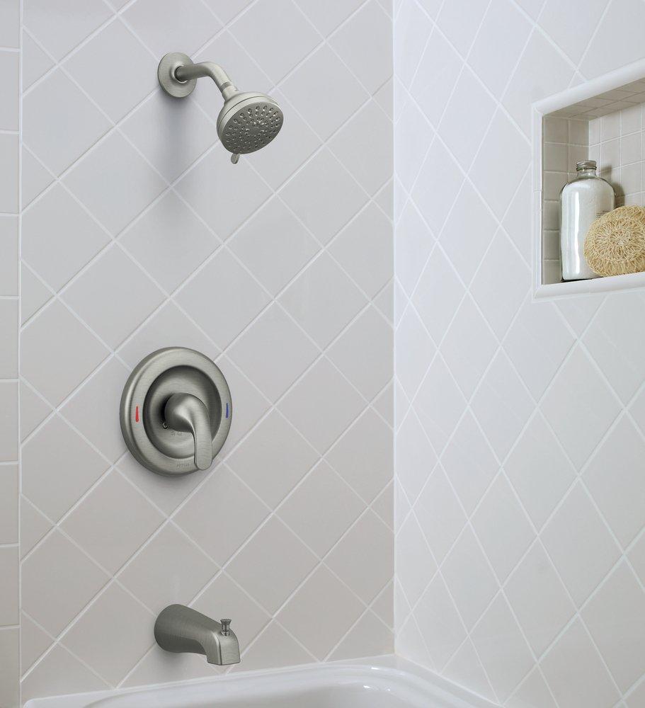 Moen Spot Resist Brushed Nickel Single Handle Multi Bathtub & Shower Faucet Trim Only 