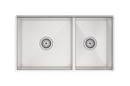 32 x 18-5/16 in. No Hole Stainless Steel Double Bowl Undermount Kitchen Sink in Satin Stainless Steel
