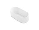 KOHLER White 65 x 29-1/16 in. Freestanding Bathtub with Center Drain 