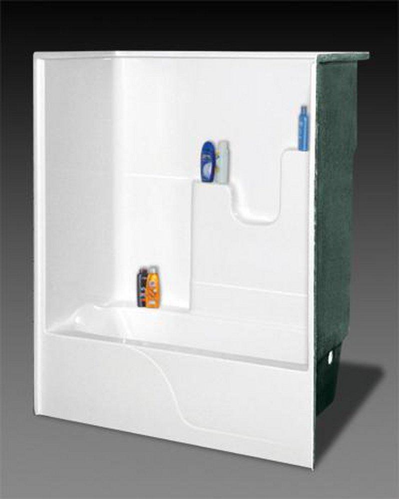 Oasis Vursa 60 in. x 33-1/4 in. Tub & Shower Unit in White with
