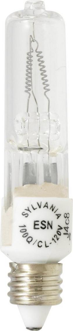 100W T12 Halogen Light with Mini Candelabra E-11 Base 2950 Kelvin Bulb