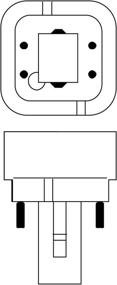 Sylvania T4 Dimmable Compact Fluorescent Light Bulb with G24q-2 Base 
