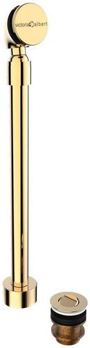 Victoria+Albert&reg; Polished Brass 22-1/4 in. Toe-Tap Drain 