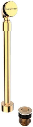 Victoria+Albert&reg; Unlacquered Brass 22-1/4 in. Toe-Tap Drain 