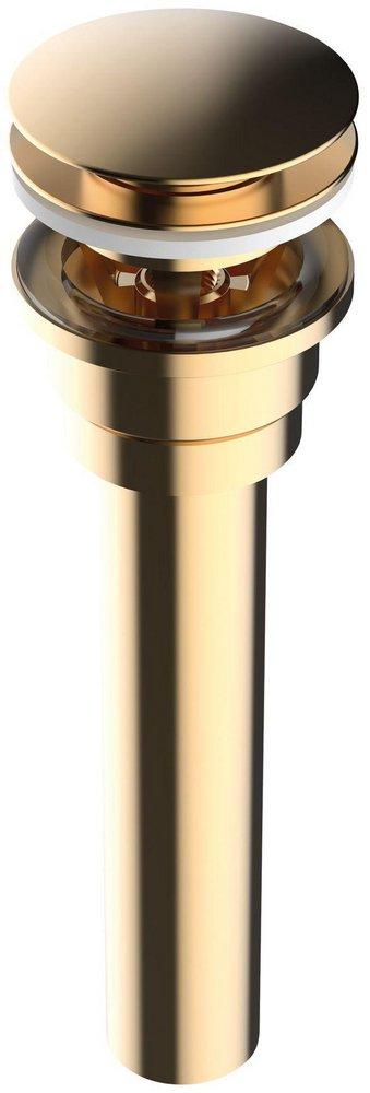 Victoria+Albert&reg; Unlacquered Brass UNIVERSAL BASIN DRAIN WITH PUSH CONTROL PLUG IN UNLACQUERED BRASS 
