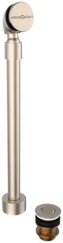 Victoria+Albert&reg; Brushed Nickel 22-1/4 in. Toe-Tap Drain 