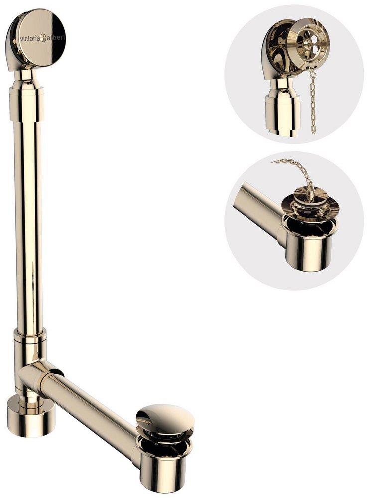 Victoria+Albert&reg; Polished Nickel 33-1/4 in. Toe-Tap Drain 