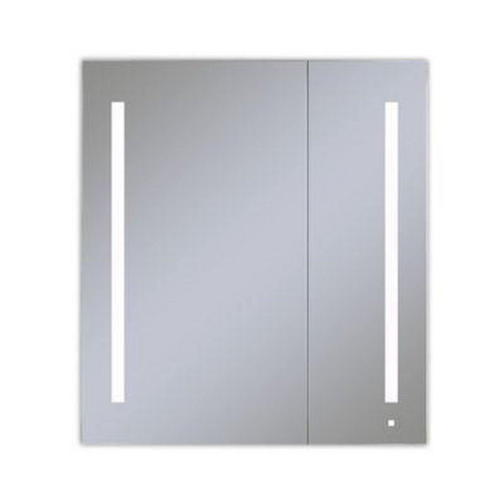 Robern Satin Anodized Aluminum 39-3/8 in. Surface Mount and Recessed Mount Medicine Cabinet 