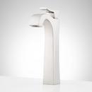 Signature Hardware Brushed Nickel Single Handle Monoblock Bathroom Sink Faucet 