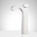 Signature Hardware Brushed Nickel Single Handle Monoblock Bathroom Sink Faucet 